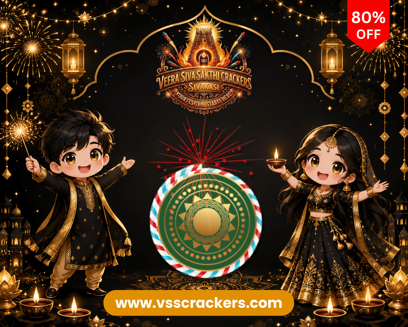 Veera SivaSakthi Crackers Sivakasi - VSS Crackers - Annamalayar Agency Crackers – Ground Chakkars